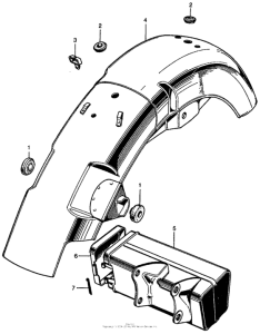 CL450 Rear fender + tool box