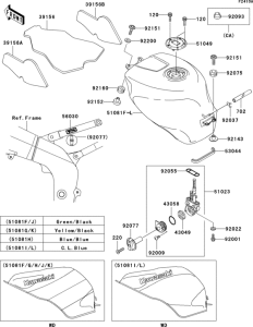 ZX600 Fuel tank(1 / 2)(zx600-j2)