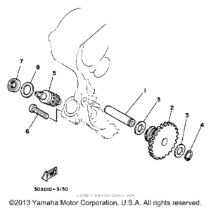 XT350WC (CA ED.) Тахометр
