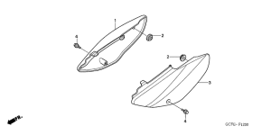 CRF70F Боковая крышка