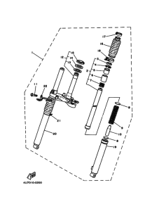 QB50 Front fork assy(ur silv