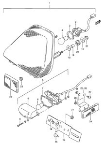 GSX750 Задний комбинированный сигнал