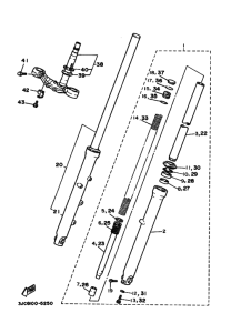 XV535 XV535G Вилка передней оси