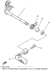 YZ125T Вал переключения