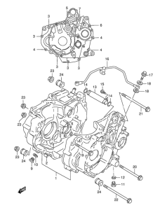 DR350 Картер двигателя