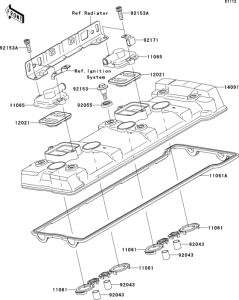 ZX1400 Крышка головки цилиндров