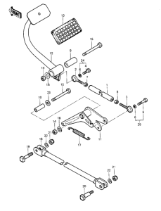 KZ1000 Педаль тормоза