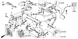 ST1300 Передние тормозные трубки