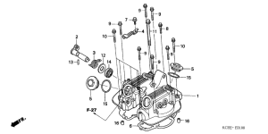 XR250R Крышка головки цилиндров