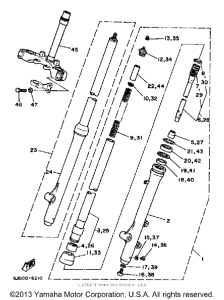 YZ80B Передняя вилка