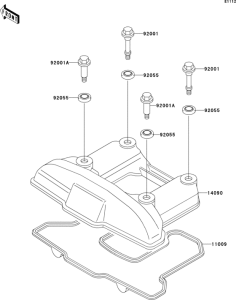 KL650 Крышка головки цилиндров