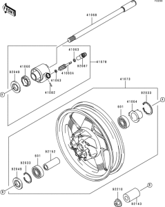 VN1500 Переднее колесо