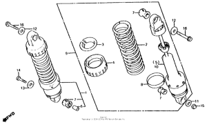 CB700SC Задние амортизаторы