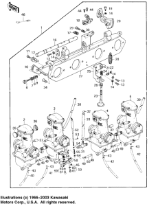 KZ1000 Carburetor assy