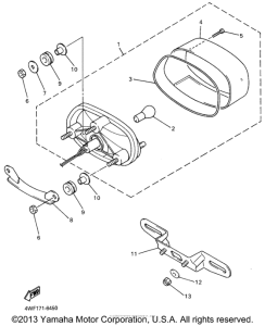 YZF600RN Фонарь