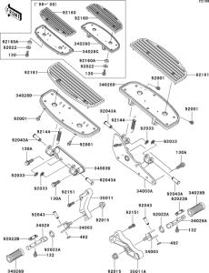 VN1500 Подножки