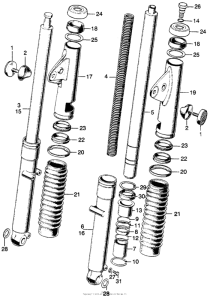 CL175 Cl175 front fork k4-k6