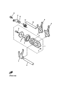 XT600E Shift cam & fork