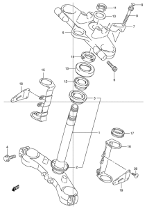 GSF600 Кронштейн передней вилки