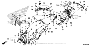 NC700J (DCT) Задний бампер