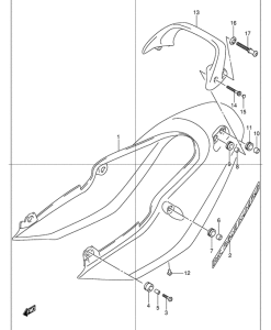 GSF1200S Обтекатель сидения
