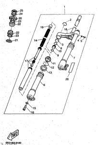 CW50RS Передняя вилка