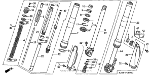 CR125R Передняя вилка