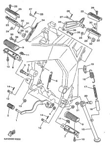 TDR125 Stand. footrest