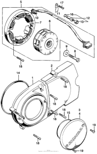 SL125 Left crankcase + alternator
