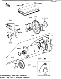 KZ1100 Starter motor / starter clutch