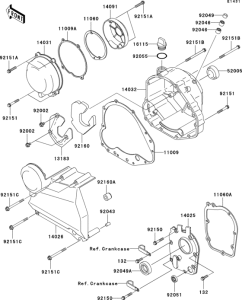 ZR750 Крышки двигателя