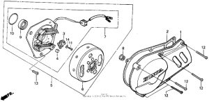 XR100 Left crankcase cover 85-91
