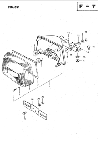 GSX750 Задний комбинированный сигнал