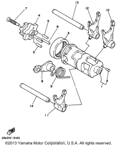 XT225H Вилки переключения