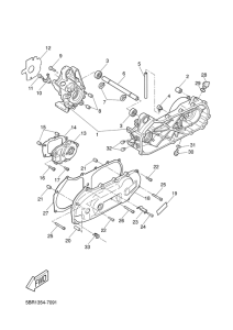 YQ50L Картер двигателя