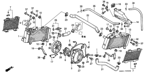 VTR1000F Радиатор