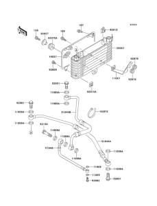 ZX1100 Масляный радиатор