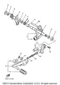 XV750J1 Вал переключения