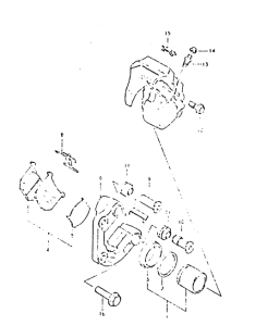 GSX400 Передний суппорт тормозной