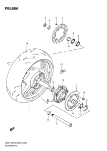 GSX1300R Rear wheel complete assy