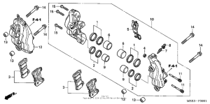  Front brake caliper ('05-)