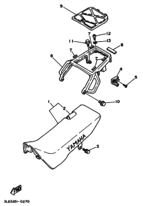 XTZ750 XTZ750B Seat. carrier