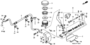 VT1100C2 Rr. brake master cylinder