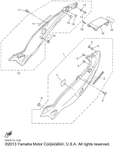 YZF600RPC Боковые обтекатели