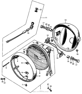 CL450 Headlight + headlight case