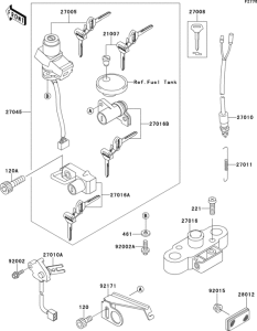EJ650 Замок зажигания