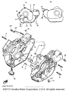 XV750W Картер двигателя