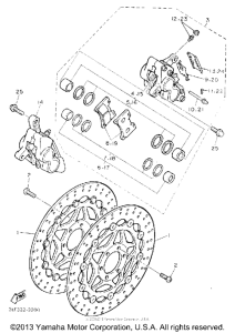 FZR1000D Передний суппорт