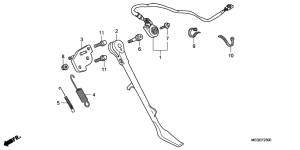 VT750CA Подножка