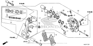 ST1300P (ABS) Передний тормозной суппорт левый